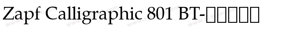 Zapf Calligraphic 801 BT字体转换